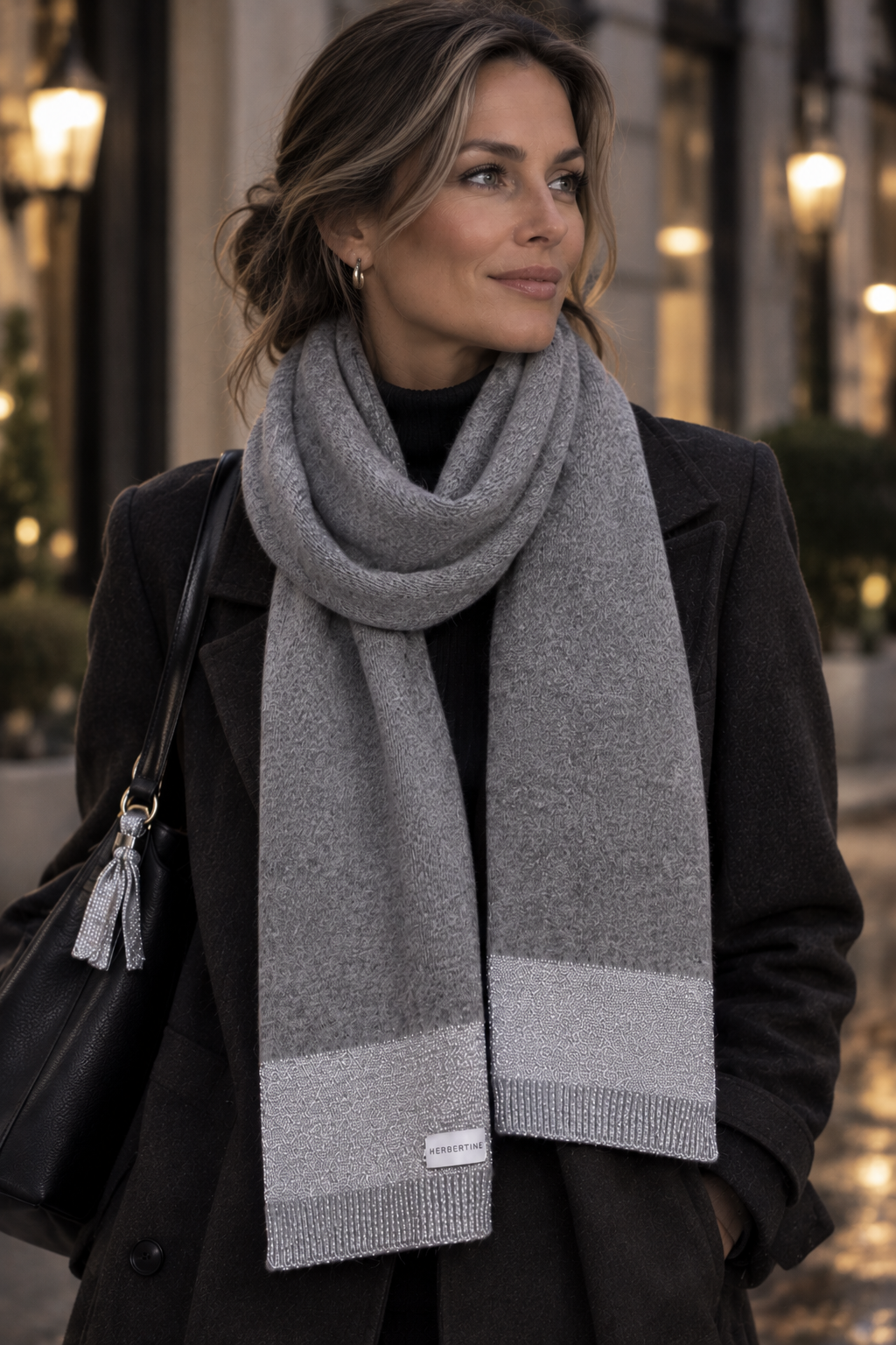 Wool Scarf - Gray